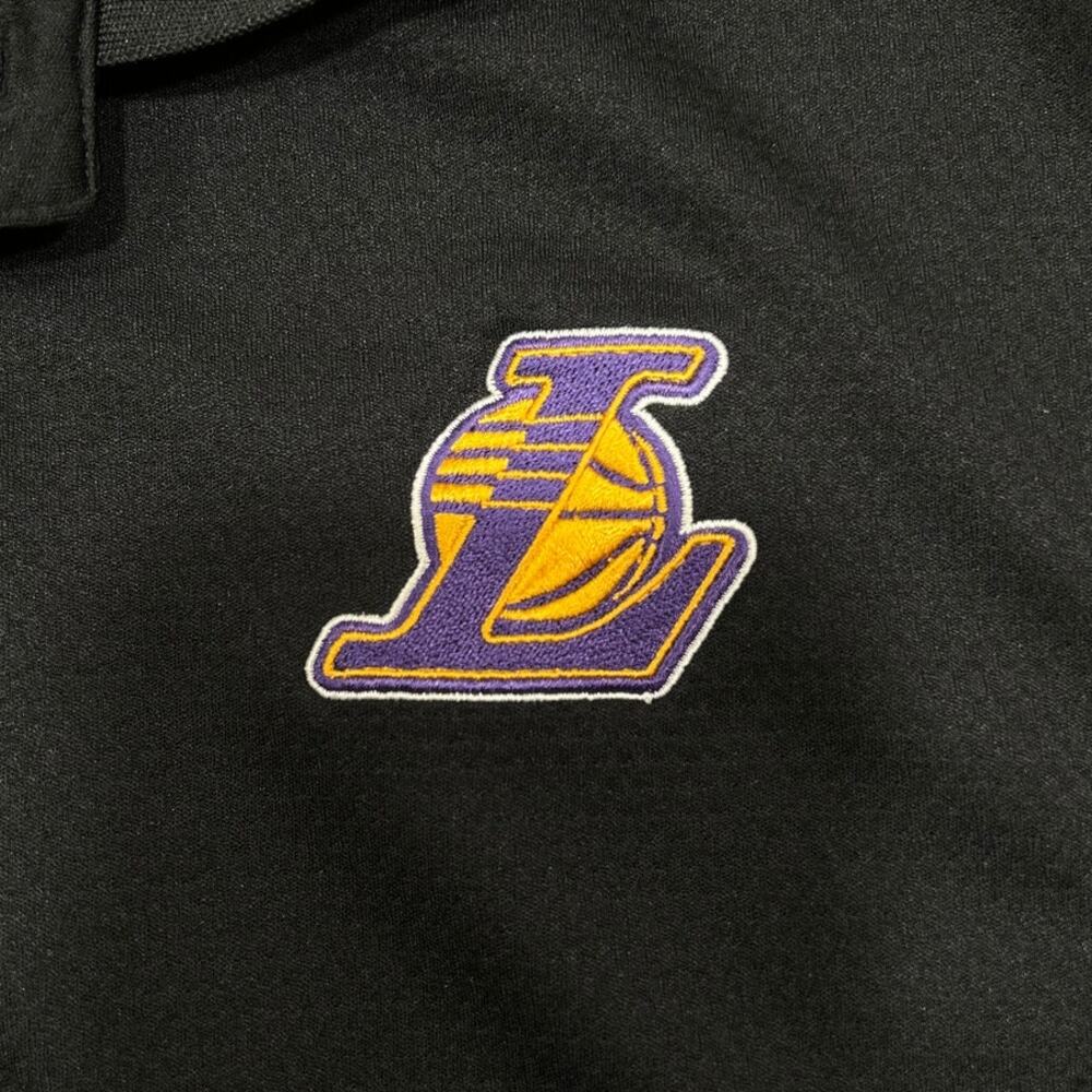 Los Angeles Lakers Basketball Official NBA Black Men's Short Sleeve Polo, Sz XL - Picture 4 of 4